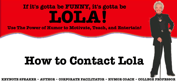 Hire Lola - clean comedian and humorous keynote speaker for your next event!