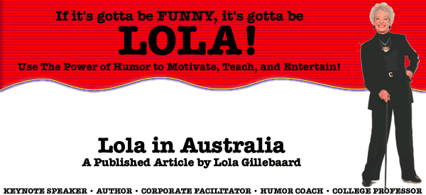 Aussies welcome humorous keynote speaker