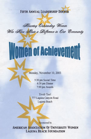 Women of Achievement Award Program