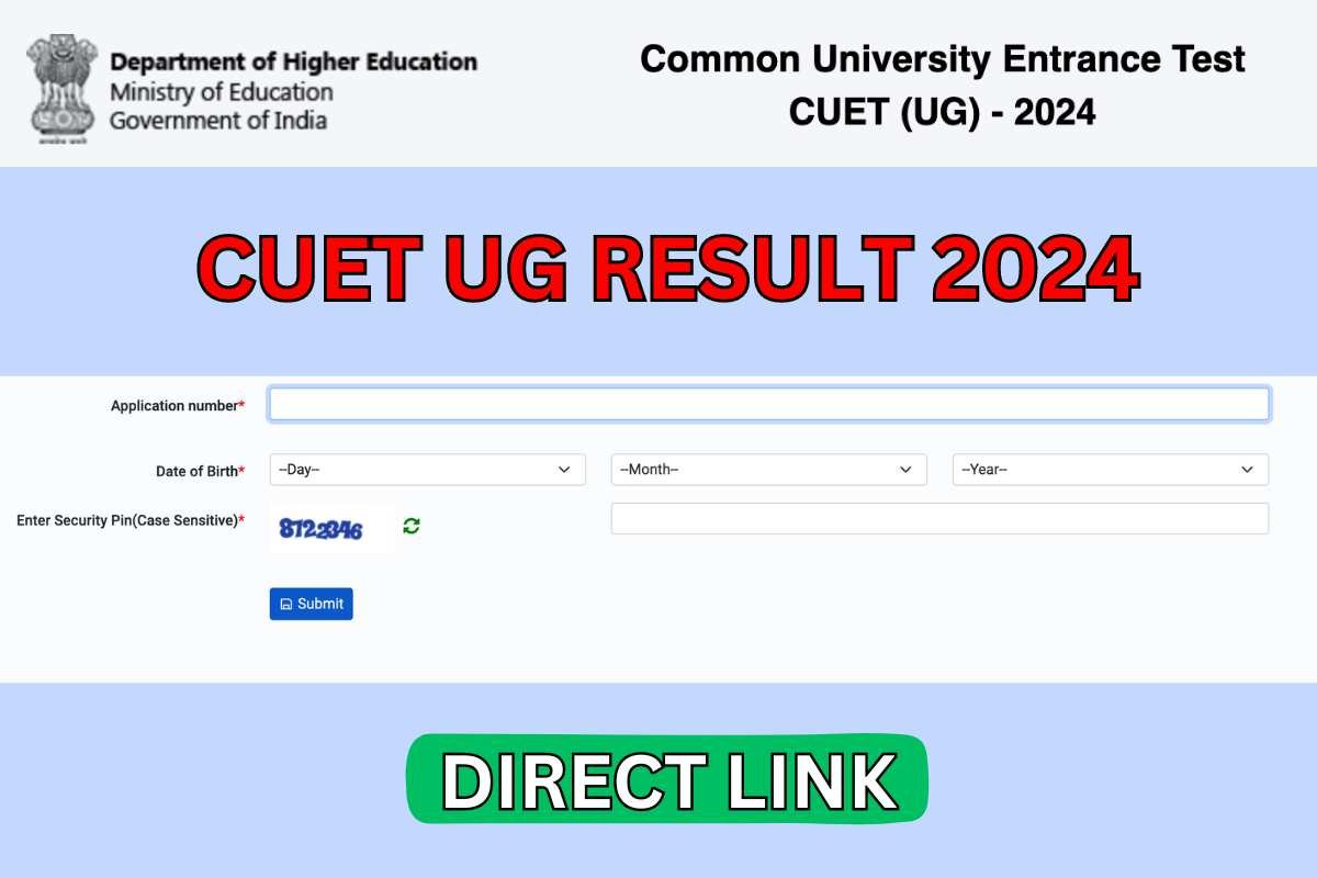 CUET UG Result 2024 Cut Off Marks, Scorecard exams.nta.ac.in